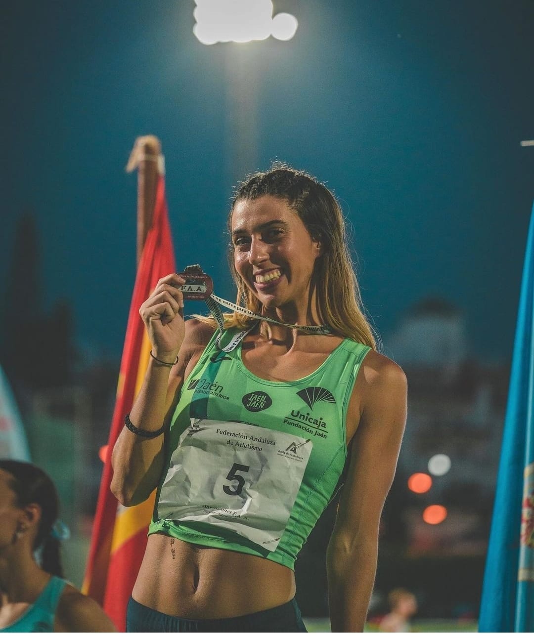 Los atletas del Unicaja en la selección andaluza.