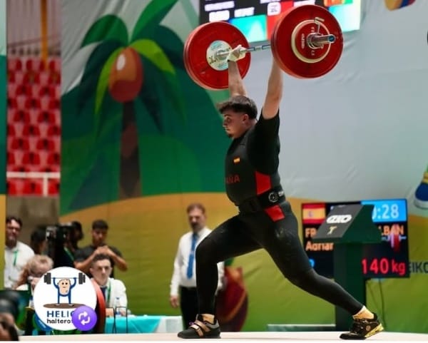 Adrián Franco Montalbán se consolida entre los ocho mejores halterófilos sub‑17 del mundo
